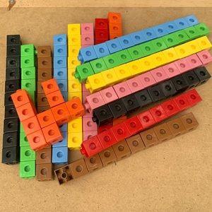 SALE!! Math snap cube set of 160 teacher resource tactile.  3